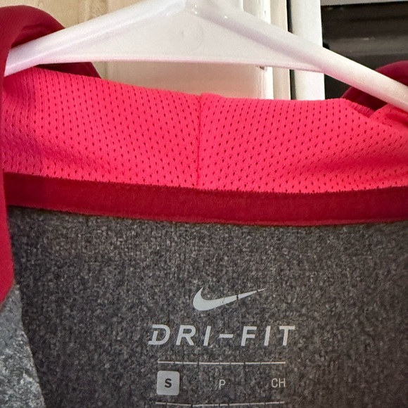Nike Pink and Gray Hoodie with Pink Swoosh - Picture 3 of 3